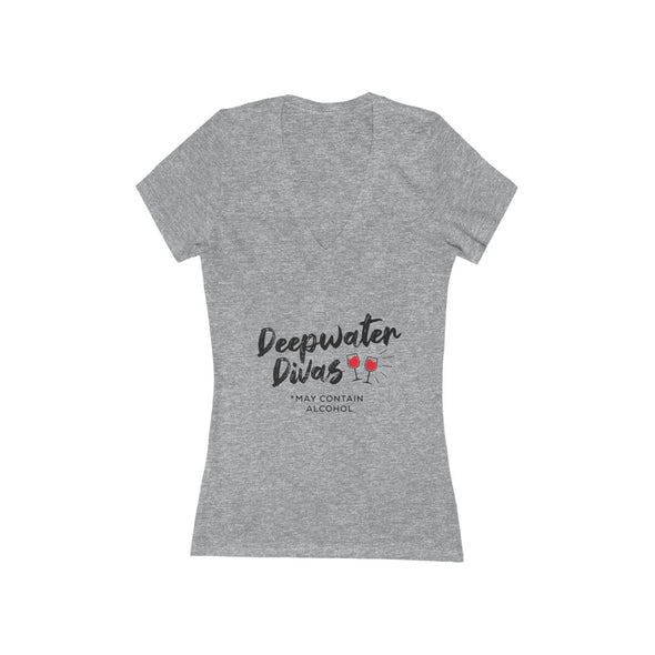 Women's Jersey Short Sleeve Deep V-Neck Tee